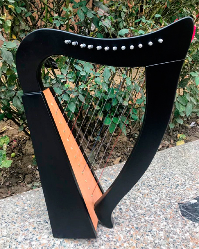 New 12 String Lever Harp Baby Harp With Bag and Extra String Set