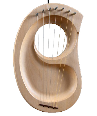 7 String Pentatonic Lyre Ash Wood