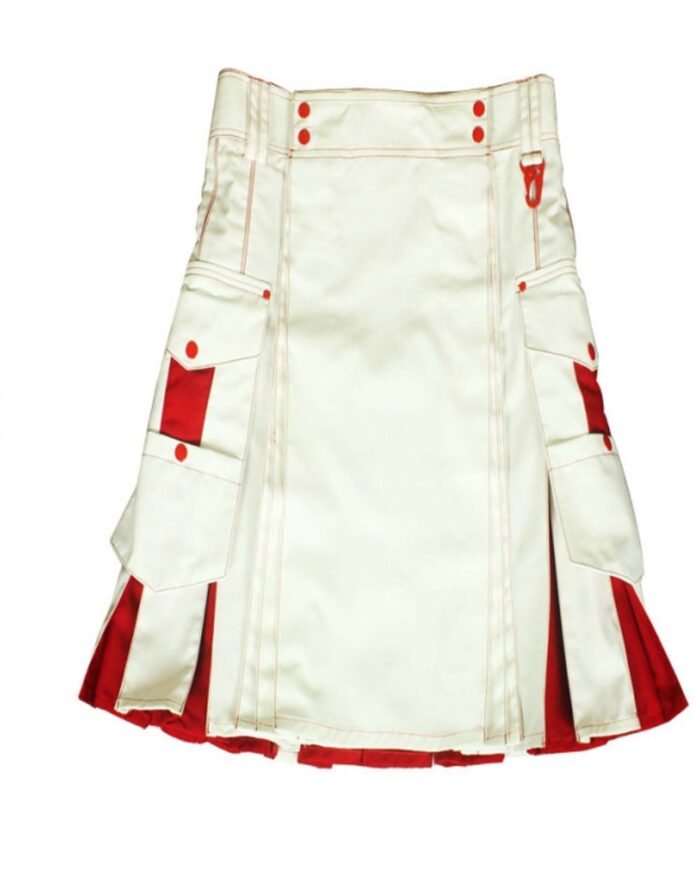 Hybrid White And Red Kilt