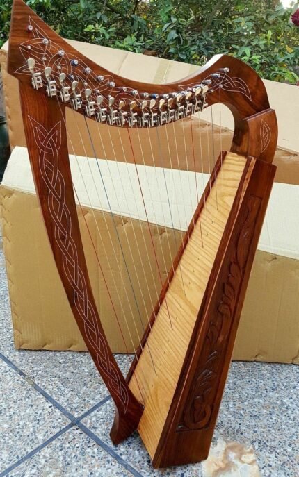 New 19 String Lever Harp Celtic Harp Irish Style Harp With Bag and Tuning Key