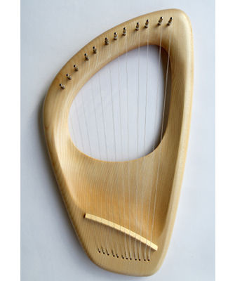 12 String Diatonic Lyre, Ash Wood