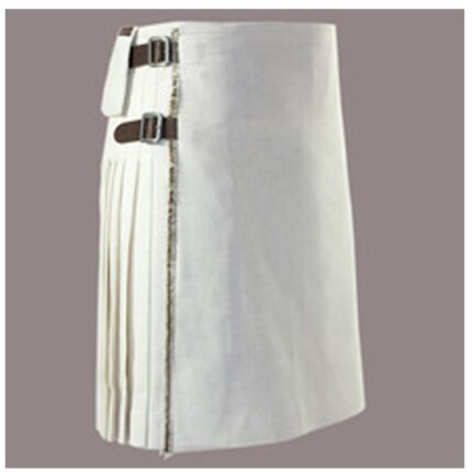 Scottish Men Utility white kilt