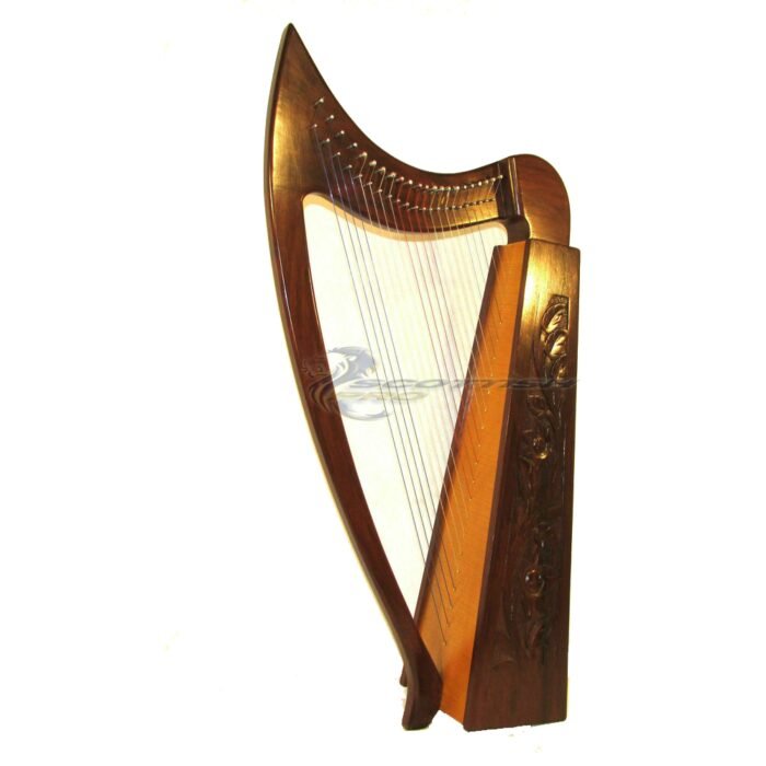 22 Strings Lever Engraving Harp