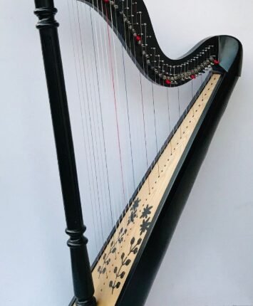 New 38 Strings Harp Therapy Harp Floor Harp with Carry Bag and Tunning Key