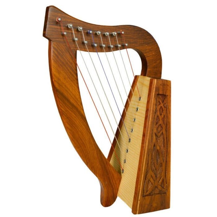 8 Strings Rosewood Knotwork, Celtic Irish harp