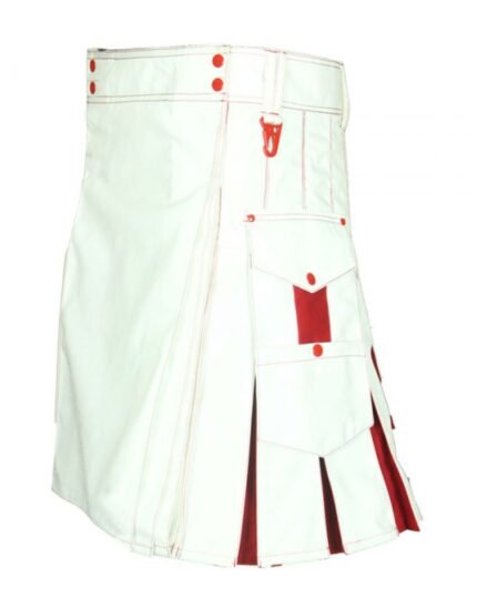 Hybrid White And Red Kilt