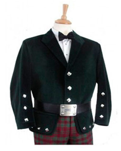 Men Black Doublet Pipe Band Drummer Jacket