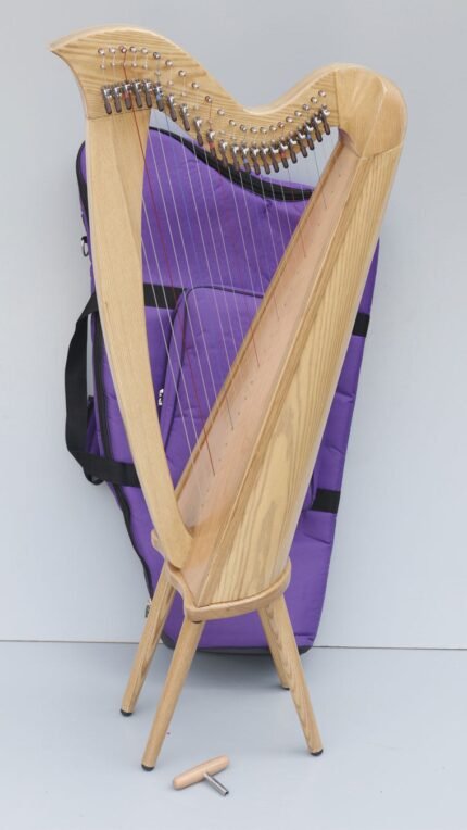 22 Strings Harp, Fully Back round Levered and Carry Bag Harp