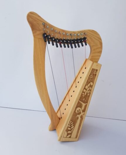 12 String Lever Harp Baby Harp With Bag and Extra String Set