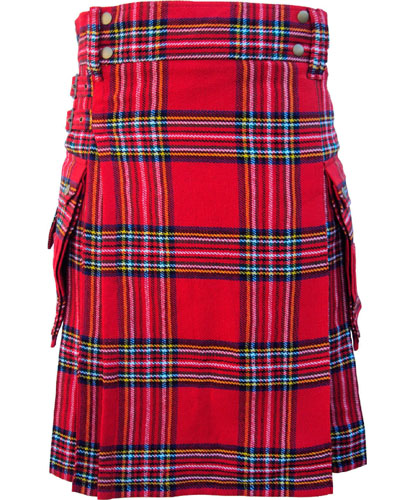 New Royal Stewart Tartan Pocket Kilt