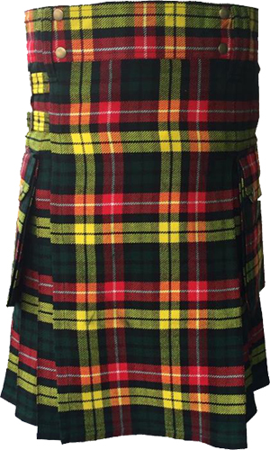 Scottish Men Utility Sports Traditional Buchanan Tartan Kilt