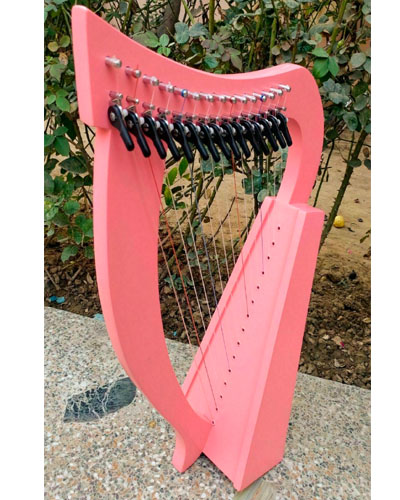 New 15 Strings Baby Harp Mini Harp With Carry Bag Tuning Key and Extra String Set