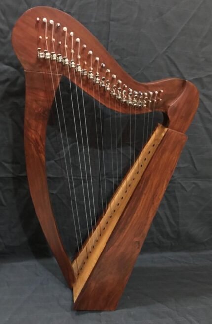 22 String Lever Solid Rose Wood Harp