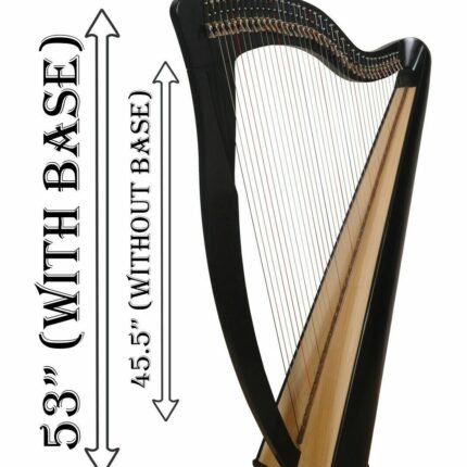 Harp 38 String McHugh harp Black, Celtic Irish harp, Irish Lever harp