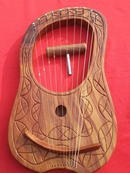 Lyre Harp 10 string Engraving Lyre