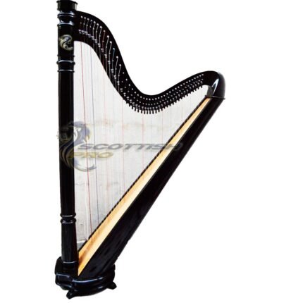 34 string harp with semitone levers in black Solid Wood Harp