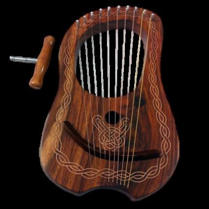 Lyre Harp 10 string Engraving Lyre