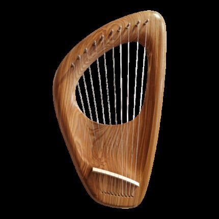 10 String Pentatonic Lyre Waldorf Musical Instrument Ash Wood Handcrafted Tuning Key and Bag Included