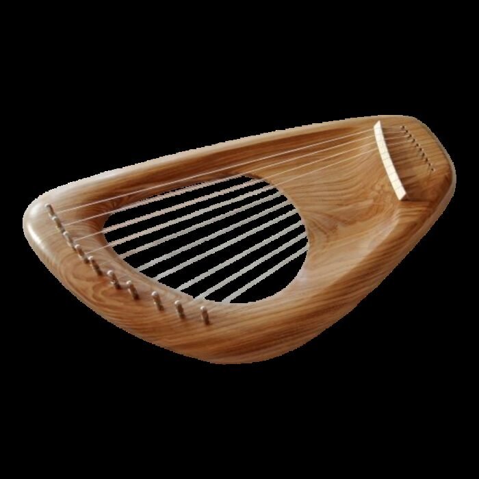 10 String Pentatonic Lyre Waldorf Musical Instrument Ash Wood Handcrafted Tuning Key and Bag Included