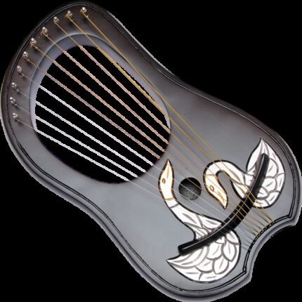 New Lyre Harp 10 Metal Strings Free Carrying Case +Key