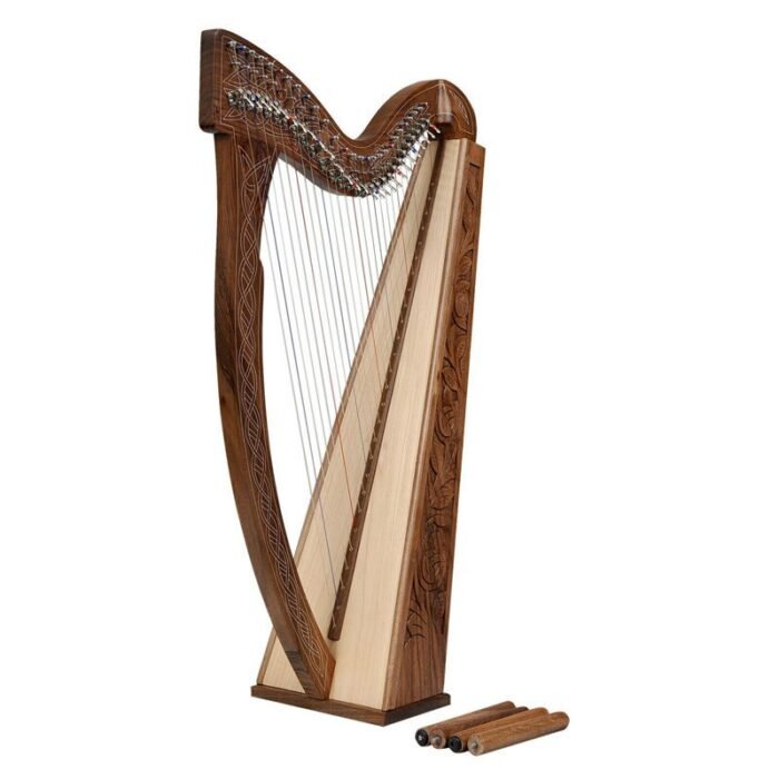 27 String Trinity/Boru Harp, Celtic Irish Harp, Irish harp with lever