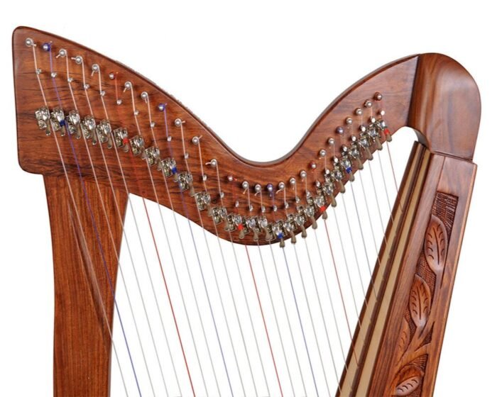 27 String Trinity/Boru Harp, Celtic Irish Harp, Irish harp with lever