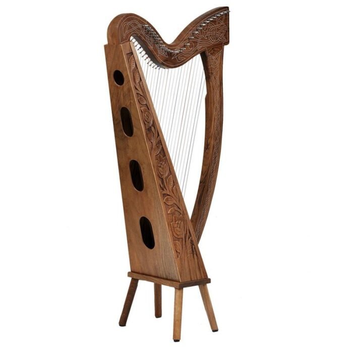 27 String Trinity/Boru Harp, Celtic Irish Harp, Irish harp with lever