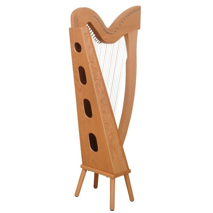 27 String Harp, Celtic Irish AshWood Harp with lever