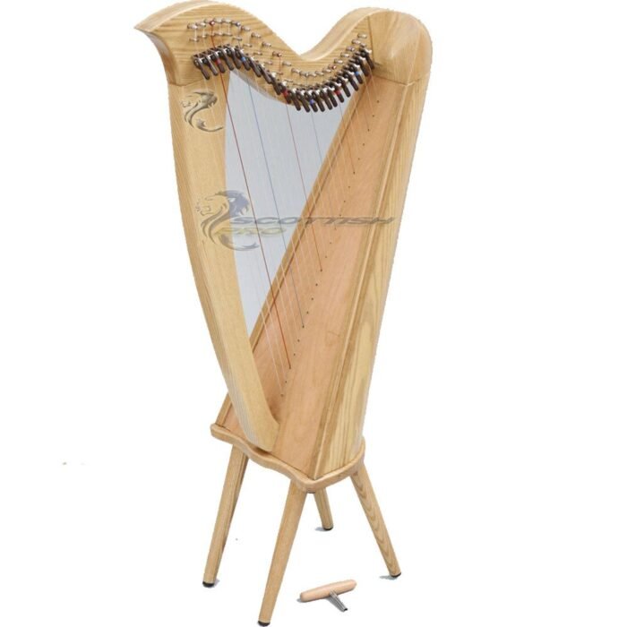 22 Strings Harp, Fully Back round Levered and Carry Bag Harp