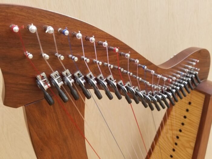 New 22 Strings Harp, Fully Back round Levered and Carry Bag Harp