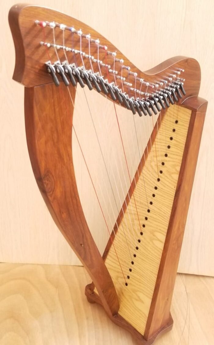 New 22 Strings Harp, Fully Back round Levered and Carry Bag Harp